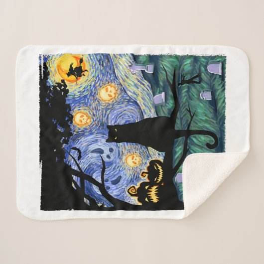 Cat Tshirt, Beängstigendes Night Cat T-Shirt, Van  Sherpadecke (Vorderseite (Horizontal))