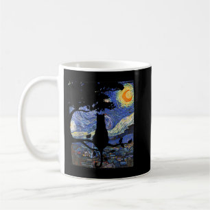 Cat Tshirt, Starry Night Cat T-Shirt, Van Gogh Cat Kaffeetasse