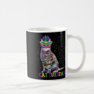 Cat Tuesday Funny Mardi Gras 2025 New Orleans Mens Kaffeetasse