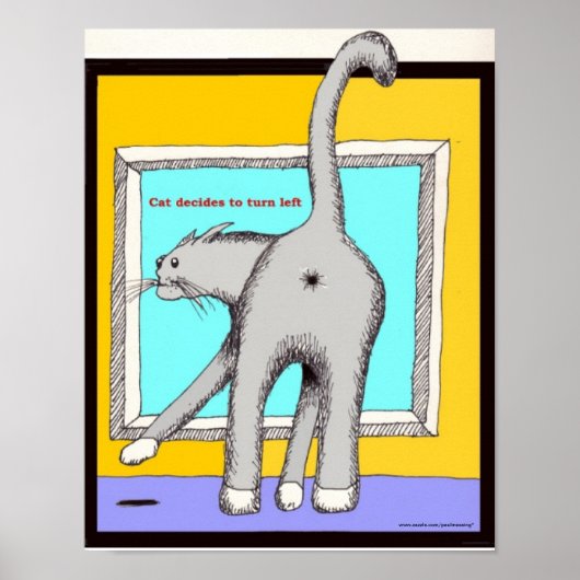 Cat Turning Verlassen Poster (Vorne)