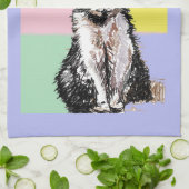 Cat Tuxedo Pastel Cats Womens Pastellfarben Geschirrtuch (Gefaltet)