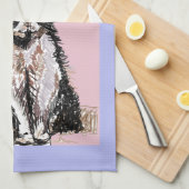 Cat Tuxedo Pastel Cats Womens Pastellfarben Geschirrtuch (Viertel Falte)