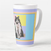 Cat Tuxedo Pastel Cats Womens Pastellfarben Milchtasse (Rechte Ecke)