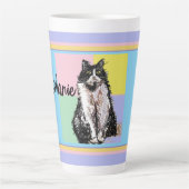 Cat Tuxedo Pastel Cats Womens Pastellfarben Milchtasse (Vorderseite)