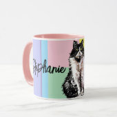 Cat Tuxedo Pastel Cats Womens Pastellfarben Tasse (Vorderseite Links)