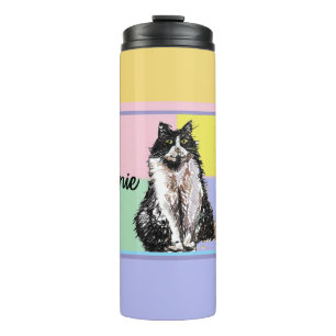 Cat Tuxedo Pastel Cats Womens Pastellfarben Thermosbecher