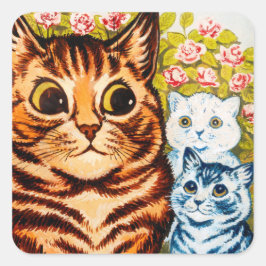 Cat & Two Kittens von Louis Wain Aufkleber Sheet