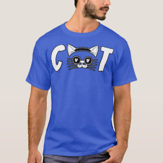 Cat Typografie Design T-Shirt