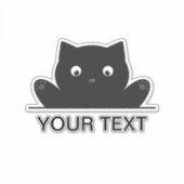 CAT ÜBERRASCHT AUFKLEBER (Vorderseite)