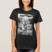 Cat Ufo Alien Abduction Funny Graphic Tees Men Wom (Vorderseite)