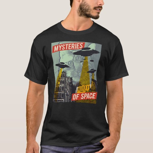 Cat Ufo Flying Saucer Invasion Science Fiction Abd T-Shirt (Vorderseite)