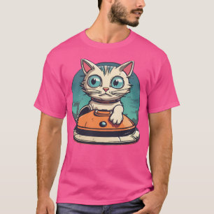 Cat Ufo Funny Cat Für Katzen Liebhaber T-Shirt