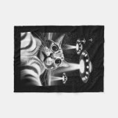 Cat Ufo _ Funny Invasion Meme Retro Alien Cat Ufo Fleecedecke (Vorderseite (Horizontal))
