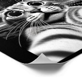 Cat Ufo Funny Invasion Meme Retro Alien Cat Ufo Se Poster (Ecke)