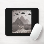 Cat Ufo Meme - Funny Cat Selfie with Ufos Mousepad (Mit Mouse)