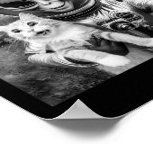 Cat Ufo Selfie Cat Alien Abduction Funny Cat Gesch Poster (Ecke)