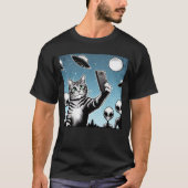Cat UFO Selfie: Green Alien #10 T-Shirt (Vorderseite)