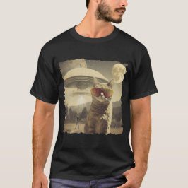 Cat UFO Selfie: Invasion / Herren Tshirt #1