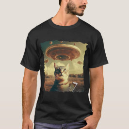 Cat UFO Selfie: Invasion / Herren Tshirt #2