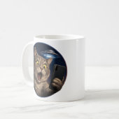 Cat UFO Selfie Kaffeetasse (Vorderseite Links)