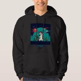 Cat UFO Selfie: Pixel Art #18 Hoodie