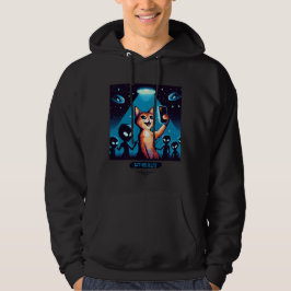 Cat UFO Selfie: Pixel Art #5 Hoodie