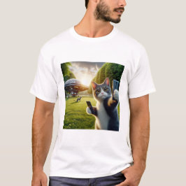 Cat UFO Selfie: Return / Herren Tshirt #7