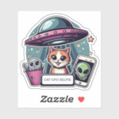 Cat UFO Selfie: Return Sticker #1 (Blatt)