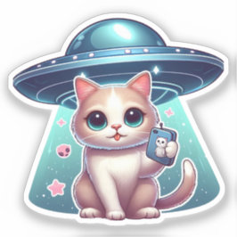 Cat UFO Selfie: Return Sticker #3