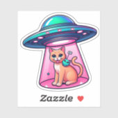 Cat UFO Selfie: Return Sticker #4 (Blatt)