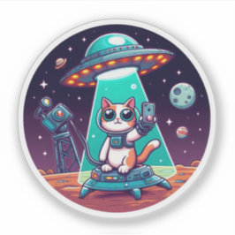 Cat UFO Selfie: Return Sticker #5
