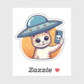 Cat UFO Selfie: Return Sticker #6 (Blatt)