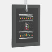 Cat Ugly Christmas Ornament Aus Glas (Vorderseite Rechts)