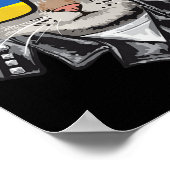 Cat Ukraine Flagge Sonnenbrille Cool Ukrainische K Poster (Ecke)