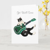 Cat Ukulele Get Well Card Karte (Gelbe Blume)
