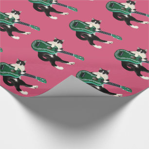 Cat Ukulele Wrapping Paper Geschenkpapier