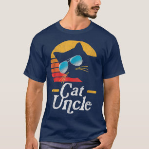 Cat Uncle Vintag 80er Style Cat Retro Sonnenbrille T-Shirt