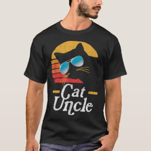 Cat Uncle Vintag 80er Style Cat Retro Sonnenbrille T-Shirt
