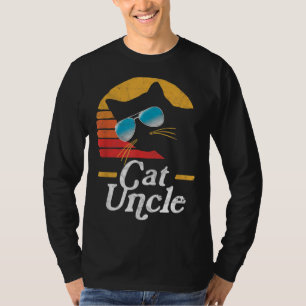 Cat Uncle Vintag 80er Style Cat Retro Sonnenbrille T-Shirt