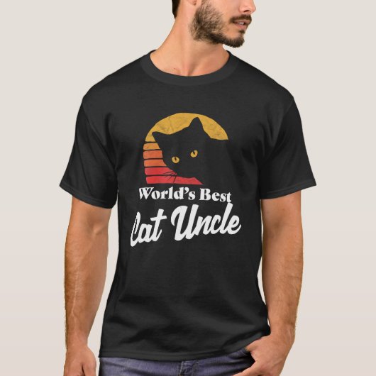 Cat Uncle Vintag Achtzig Style Funny Retro Shirt (Vorderseite)