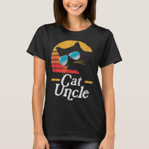 Cat Uncle Vintage 80er Style Cat Retro Sonnenbrill T-Shirt