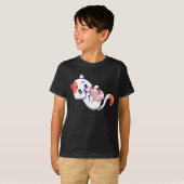 Cat und Axolotl Kawaii Neko Anime Boy T-Shirt (Vorne ganz)