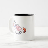 Cat und Axolotl Kawaii Neko Anime Zweifarbige Tasse (Vorderseite Links)