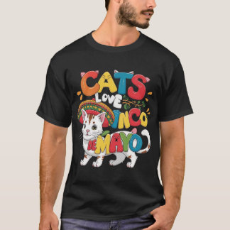 Cat und Fiesta Cinco de Mayo Mexiko T-Shirt