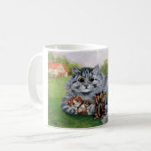 Cat und ihre Kittens, Louis Wain Kaffeetasse (Vorderseite Links)