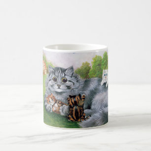 Cat und ihre Kittens, Louis Wain Kaffeetasse