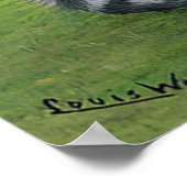 Cat und ihre Kittens, Louis Wain Poster (Ecke)