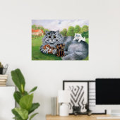Cat und ihre Kittens, Louis Wain Poster (Heimbüro)