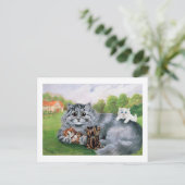 Cat und ihre Kittens, Louis Wain Postkarte (Stehend Vorderseite)