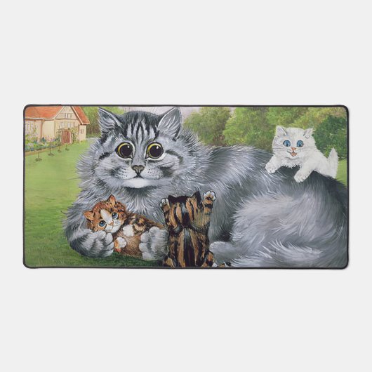Cat und ihre Kittens, Louis Wain Schreibtischunterlage (Vorderseite)